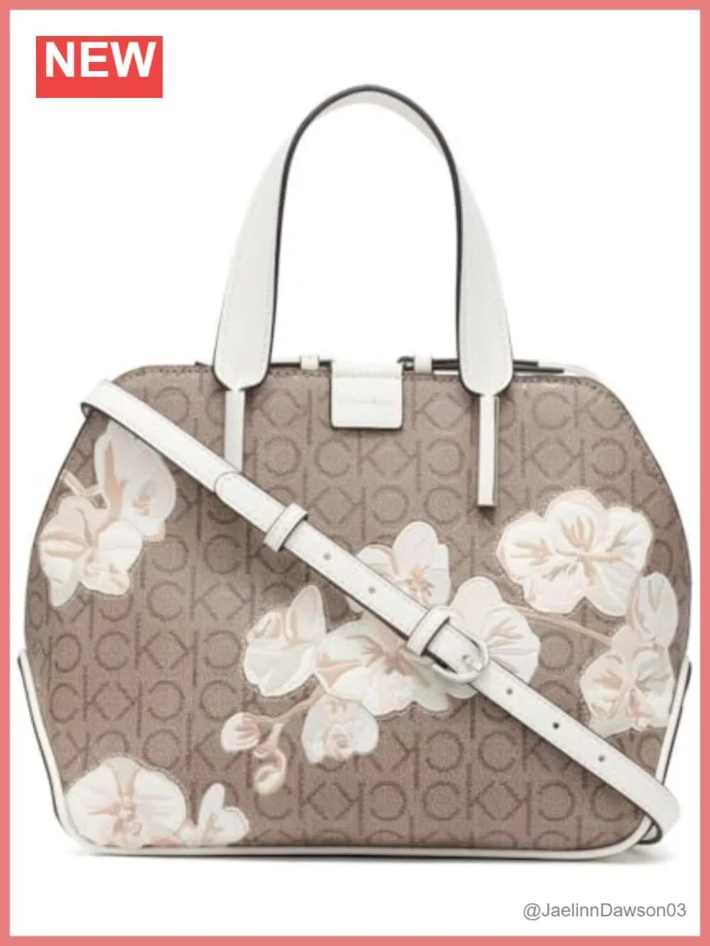 Calvin Klein Women's Satchel Handbag - Triple Compartment Monogram
